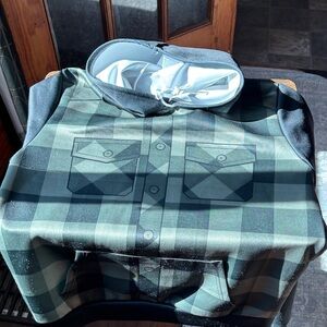 Men's Classic Green Plaid Shirt Jacket